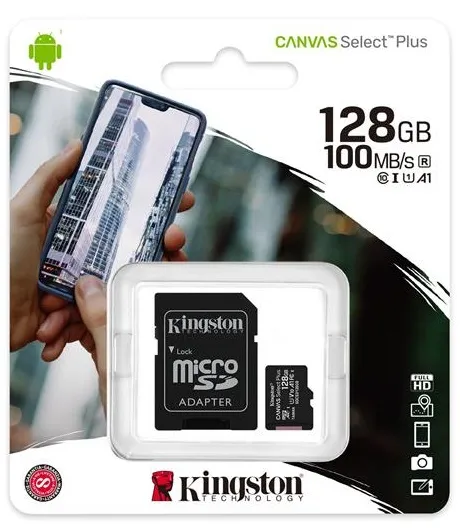 Карта пам'яті Kingston 128GB micSDXC class 10 A1 Canvas Select Plus (SDCS2/128GB) - мініатюра 3