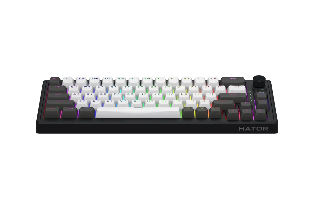 Клавіатура бездротова Hator Skyfall 65 Pro Wireless Grey/Black (HTK4160UA) - мініатюра 2
