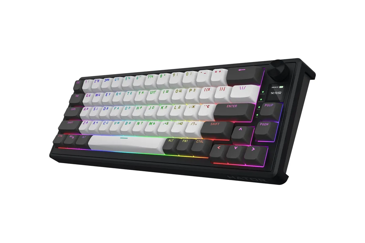 Клавіатура бездротова Hator Skyfall 65 Pro Wireless Grey/Black (HTK4160UA) - мініатюра 3