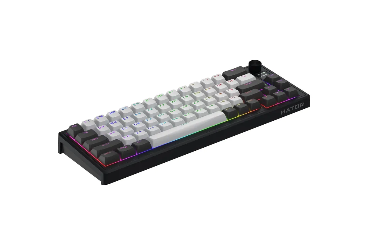 Клавіатура бездротова Hator Skyfall 65 Pro Wireless Grey/Black (HTK4160UA) - мініатюра 4