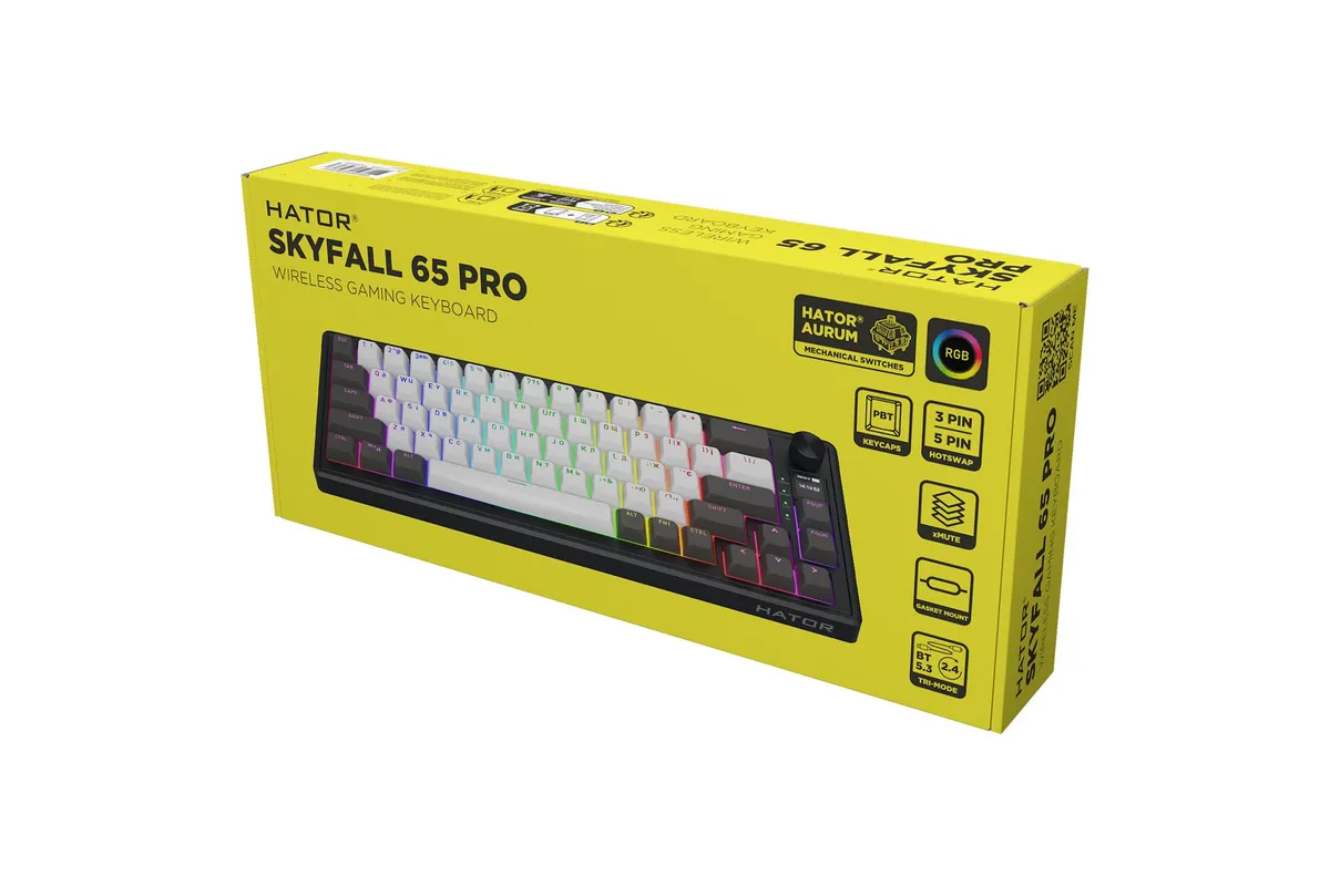 Клавіатура бездротова Hator Skyfall 65 Pro Wireless Grey/Black (HTK4160UA) - мініатюра 7