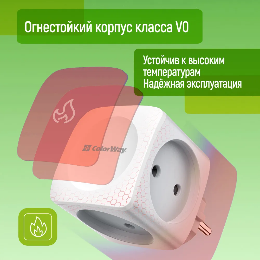 Розгалужувач ColorWay CW-CHE4W 4 розетки White - мініатюра 4