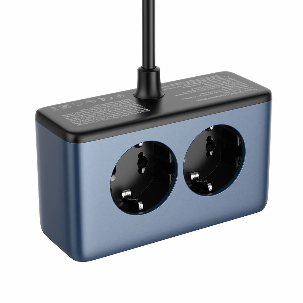 Фільтр живлення ColorWay CW-CHE25PDB 45W 2 розетки, 1xUSB-A 2xUSB-C, 2 м, синій - мініатюра 12