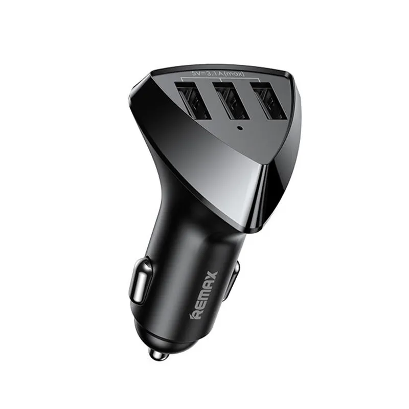 Автомобільний зарядний пристрій Remax Alien III Series 3xUSB 3.1A Black (RCC-322) - зображення 1