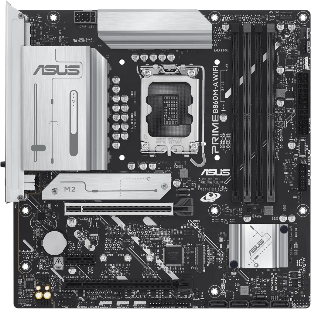 Материнська плата Asus Prime B860M-A WiFi Socket 1851 - мініатюра 2