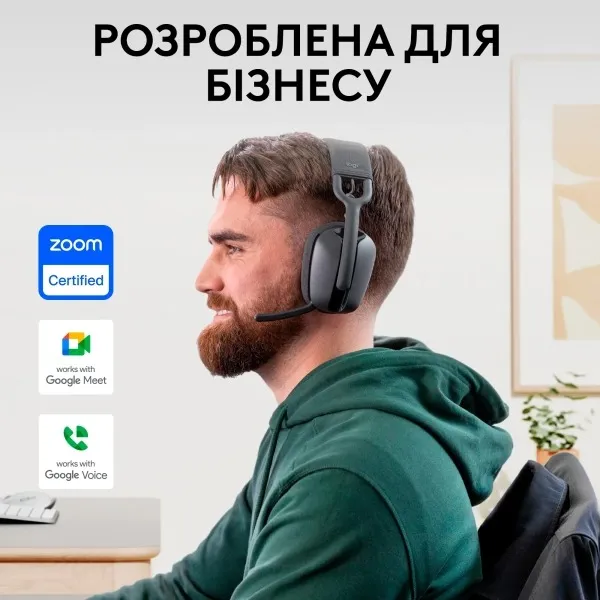 Bluetooth-гарнітура Logitech Zone Vibe Wireless UC Graphite (981-001199) - мініатюра 11