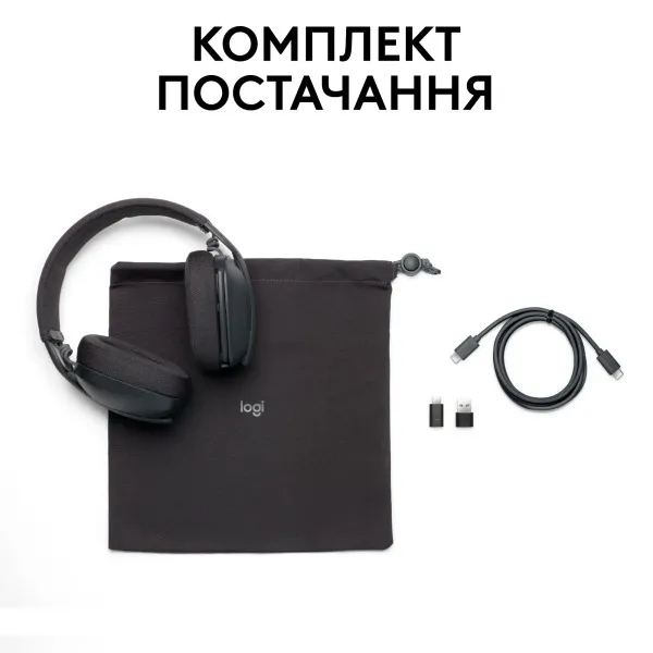 Bluetooth-гарнітура Logitech Zone Vibe Wireless UC Graphite (981-001199) - мініатюра 6