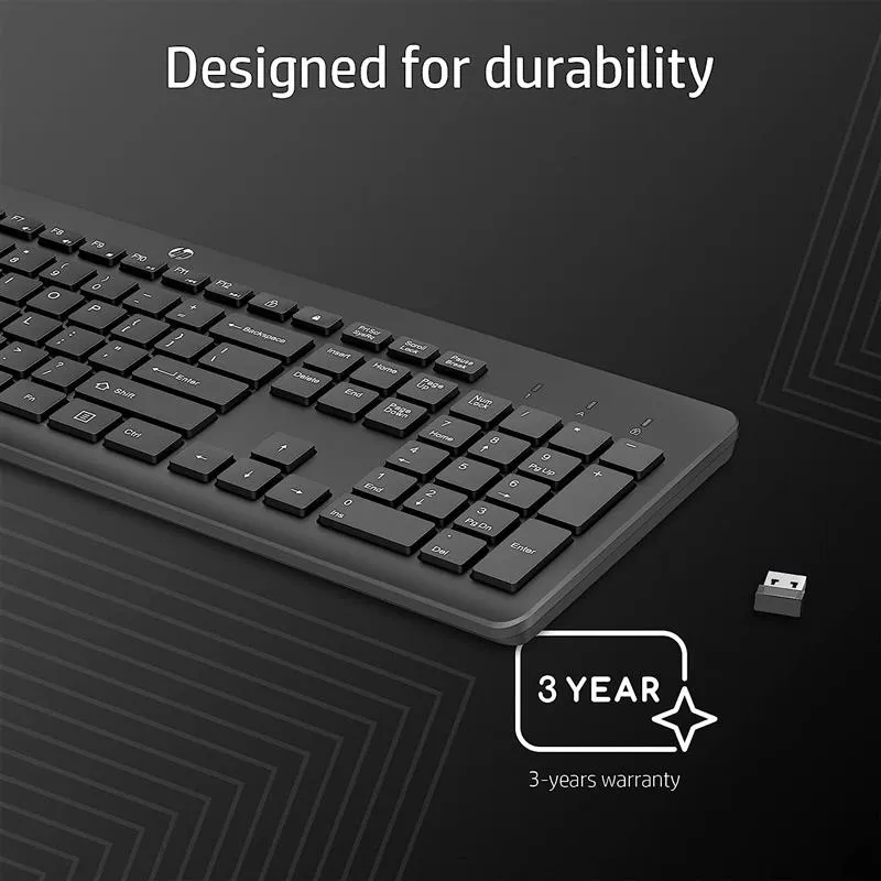 Клавіатура беспроводная HP 230 WL Black (3L1E7AA) - мініатюра 6