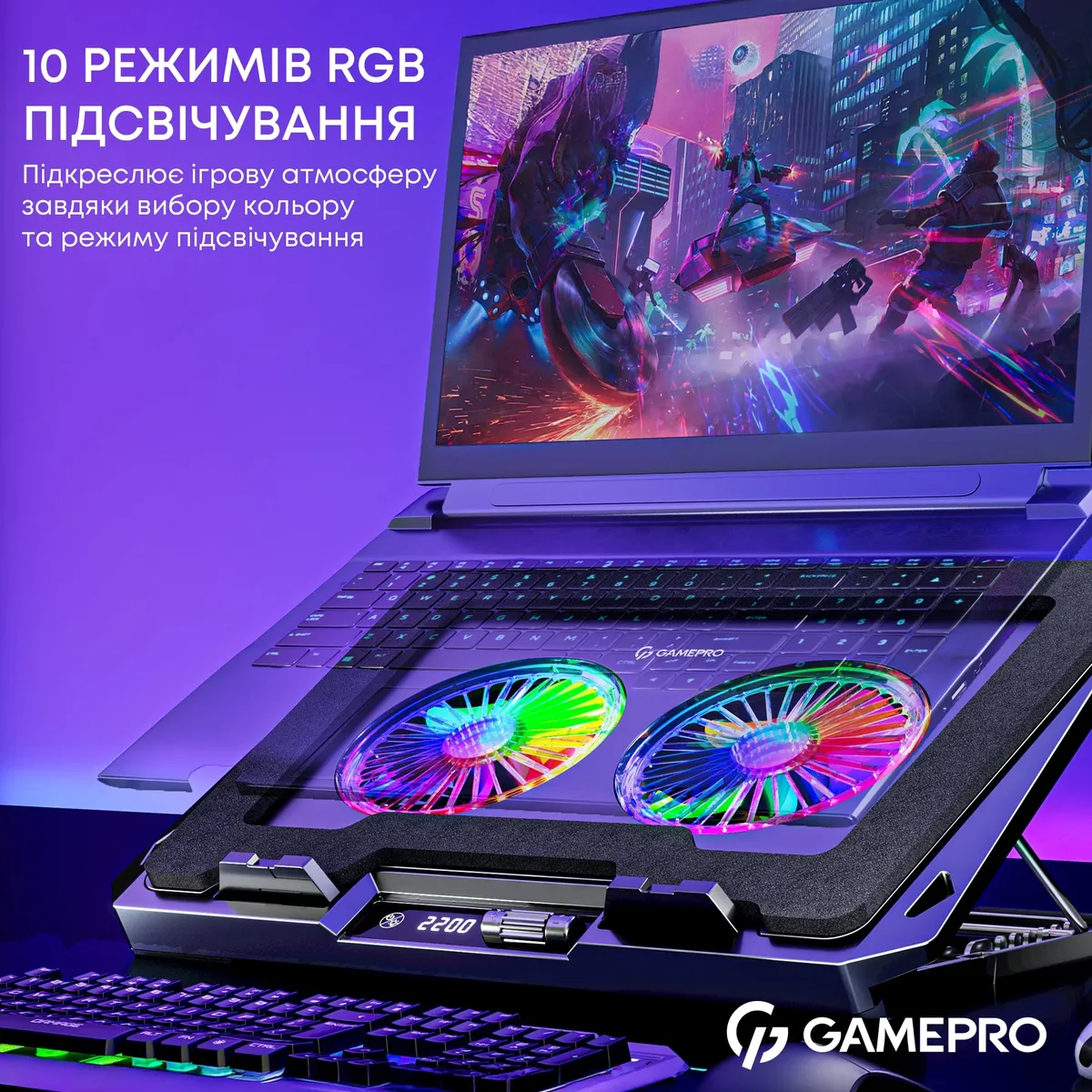 Охолоджуюча підставка для ноутбука GamePro CP910 - мініатюра 10
