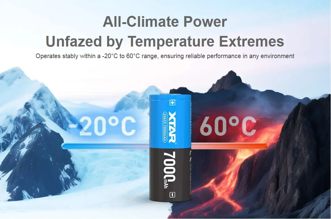 Акумулятор XTAR 26650P 7000 mAh 1 шт. - мініатюра 4