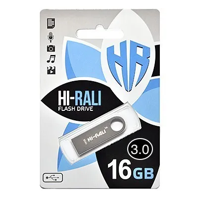 Флеш-накопичувач USB3.0 16GB Hi-Rali Shuttle Series Silver (HI-16GB3SHSL) - зображення 1