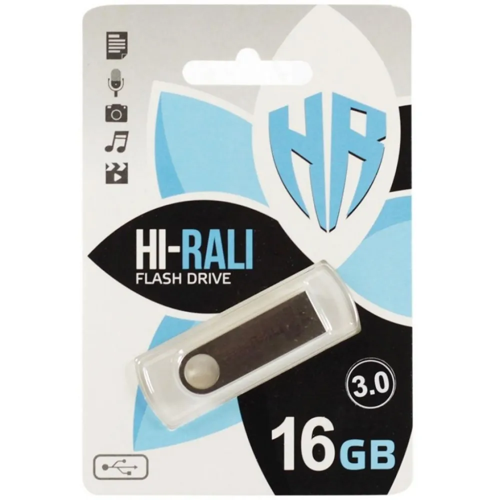 Флеш-накопичувач USB3.0 16GB Hi-Rali Shuttle Series Silver (HI-16GB3SHSL) - мініатюра 2