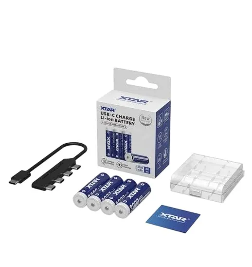 Акумулятор XTAR AA/HR06 Li-ion USB-C 3000 mAh 4 шт. - мініатюра 4