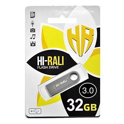 Флеш-накопичувач USB3.0 32GB Hi-Rali Shuttle Series Silver (HI-32GB3SHSL) - зображення 1