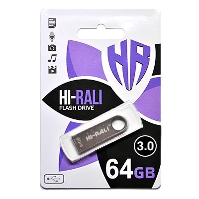 Флеш-накопичувач USB3.0 64GB Hi-Rali Shuttle Series Silver (HI-64GB3SHSL) - зображення 1