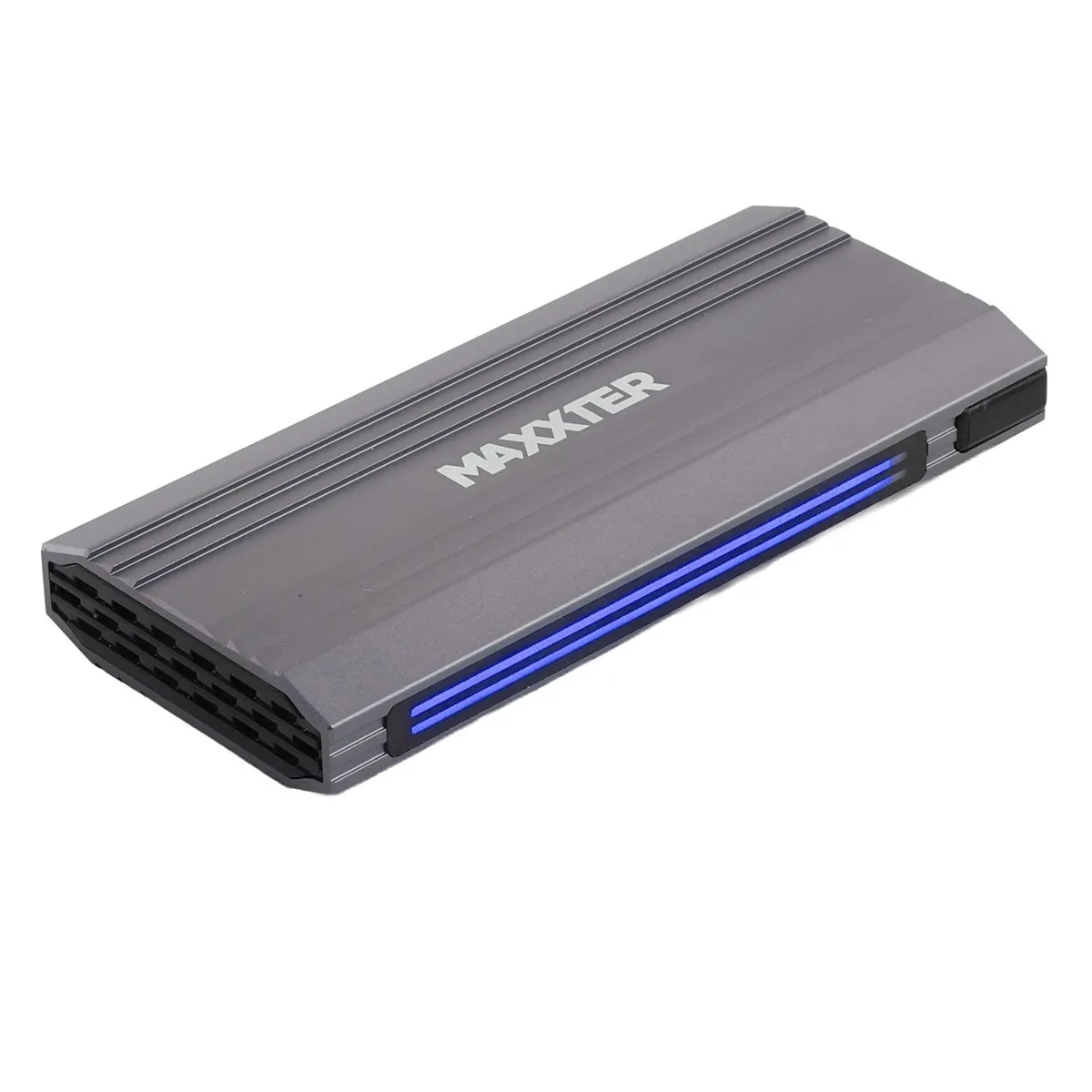 Зовнішня кишеня Maxxter M.2 NVMe PCIe, USB 3.1 Type-C Gen2, RGB, Metal, Black (EHDE-2280SRGB-01) - мініатюра 5