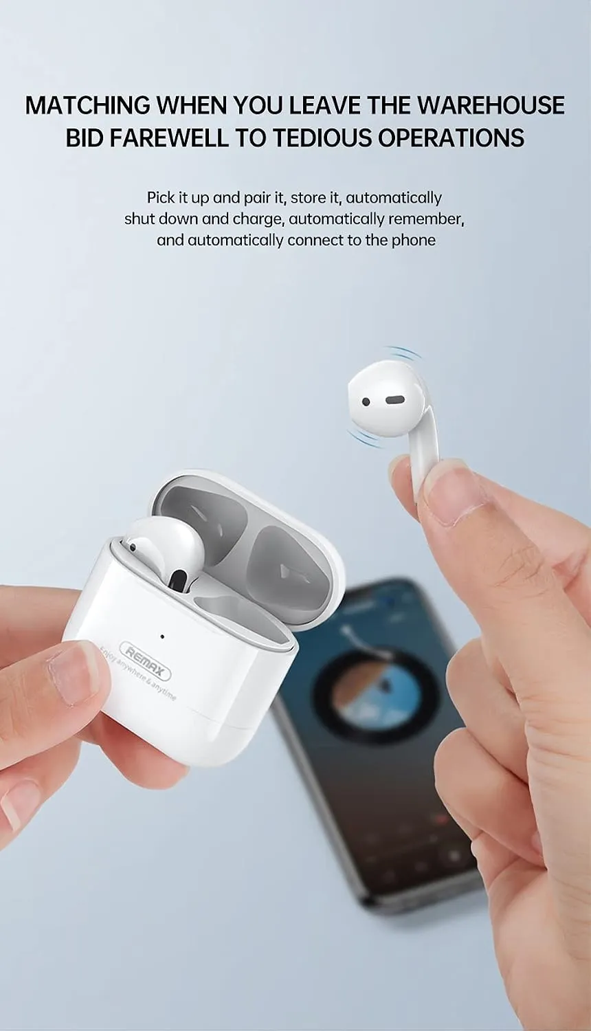 Bluetooth-гарнітура Remax TWS-10i White (6972174153445) - мініатюра 5