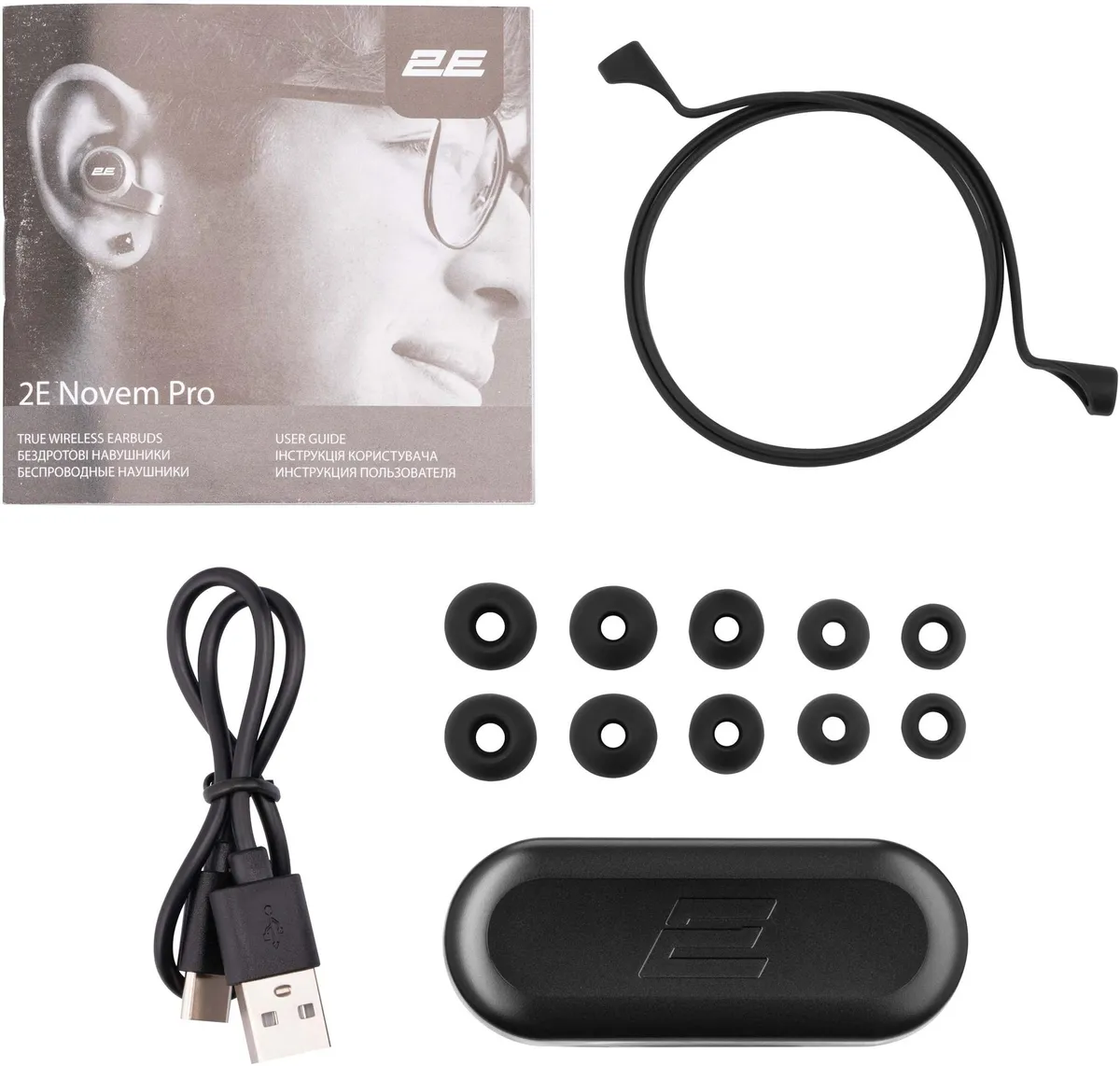 Bluetooth-гарнітура 2E Novem Pro Black (2E-EBTWNPBK) - мініатюра 5