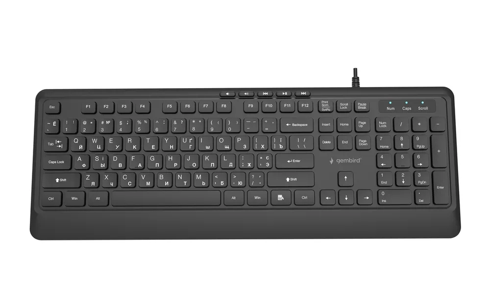 Клавіатура Gembird KB-MCH-05-CYRL Black - мініатюра 2