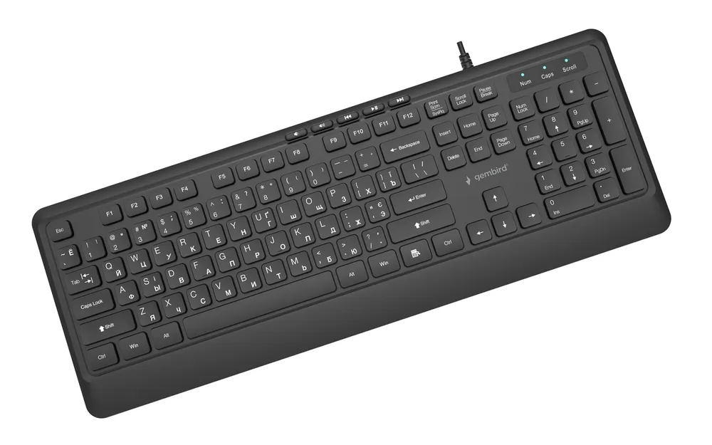 Клавіатура Gembird KB-MCH-05-CYRL Black - мініатюра 3