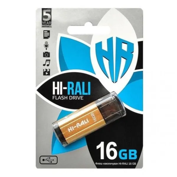Флеш-накопичувач USB 16GB Hi-Rali Corsair Series Bronze (HI-16GBCORBR) - мініатюра 2