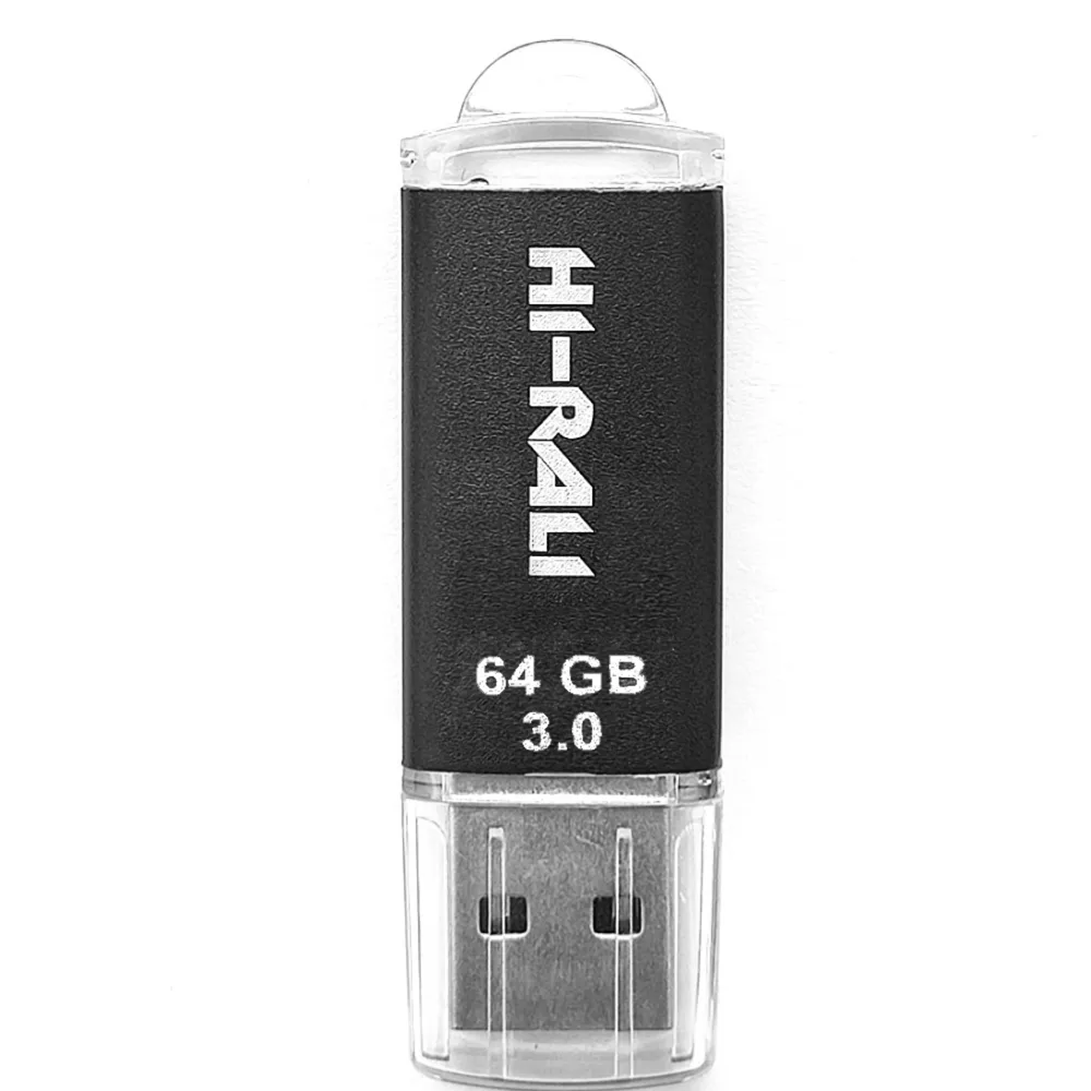 Флеш-накопичувач USB3.0 64GB Hi-Rali Rocket Series Black (HI-64GB3VCBK) - зображення 1