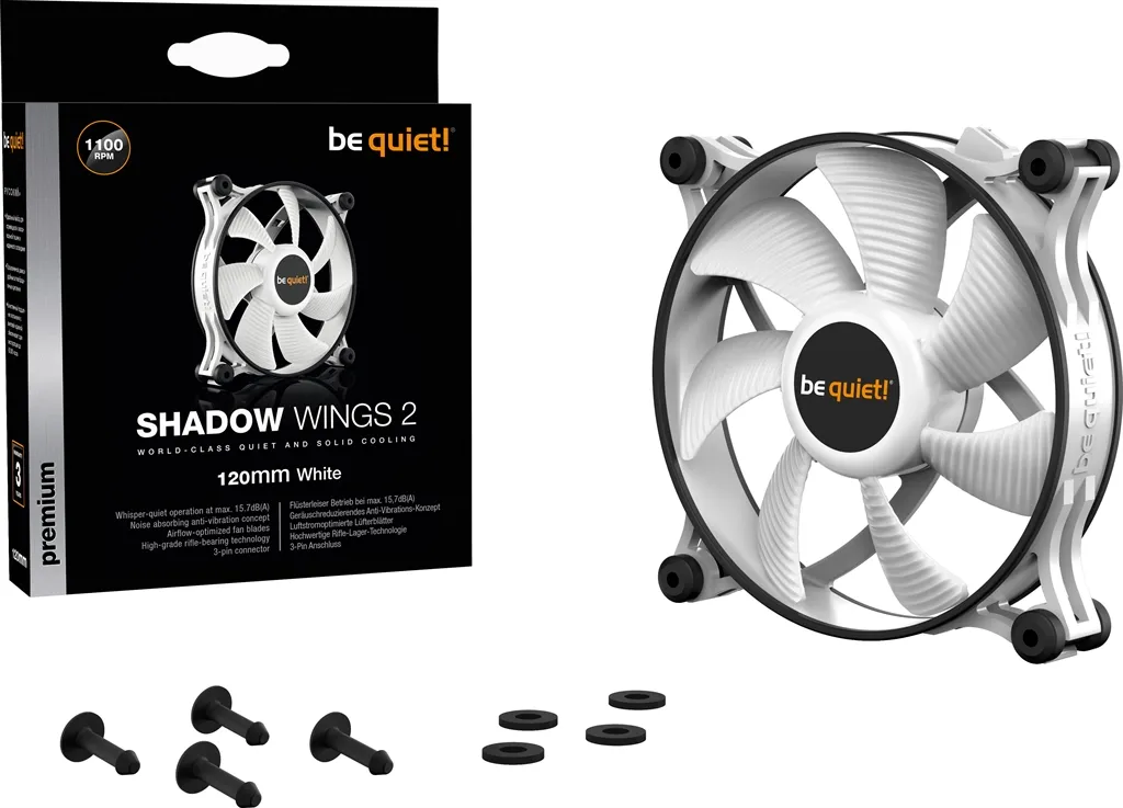 Вентилятор be quiet! Shadow Wings 2 120mm White (BL088) - мініатюра 2