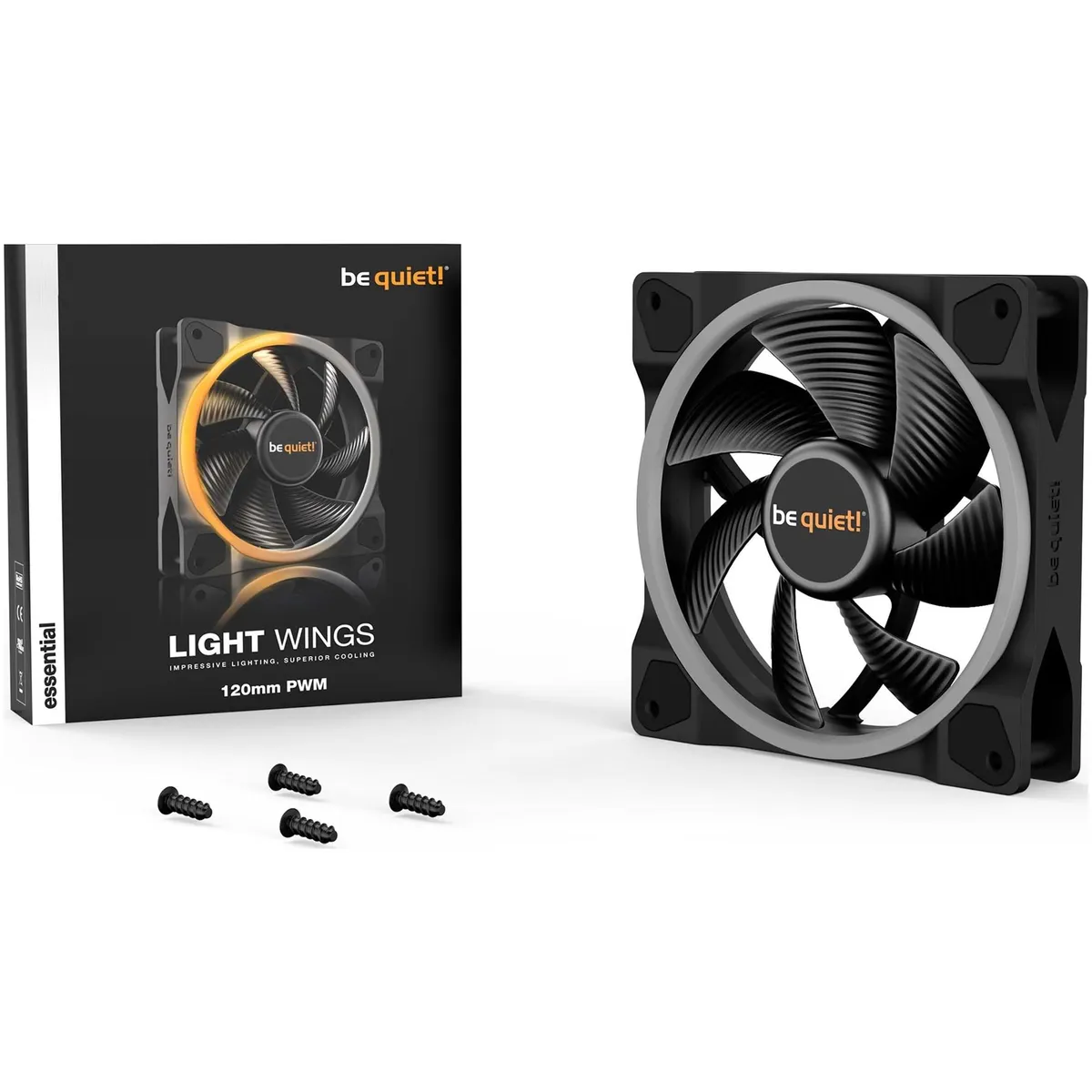 Вентилятор be quiet! Light Wings 120mm PWM Black (BL072) - мініатюра 4