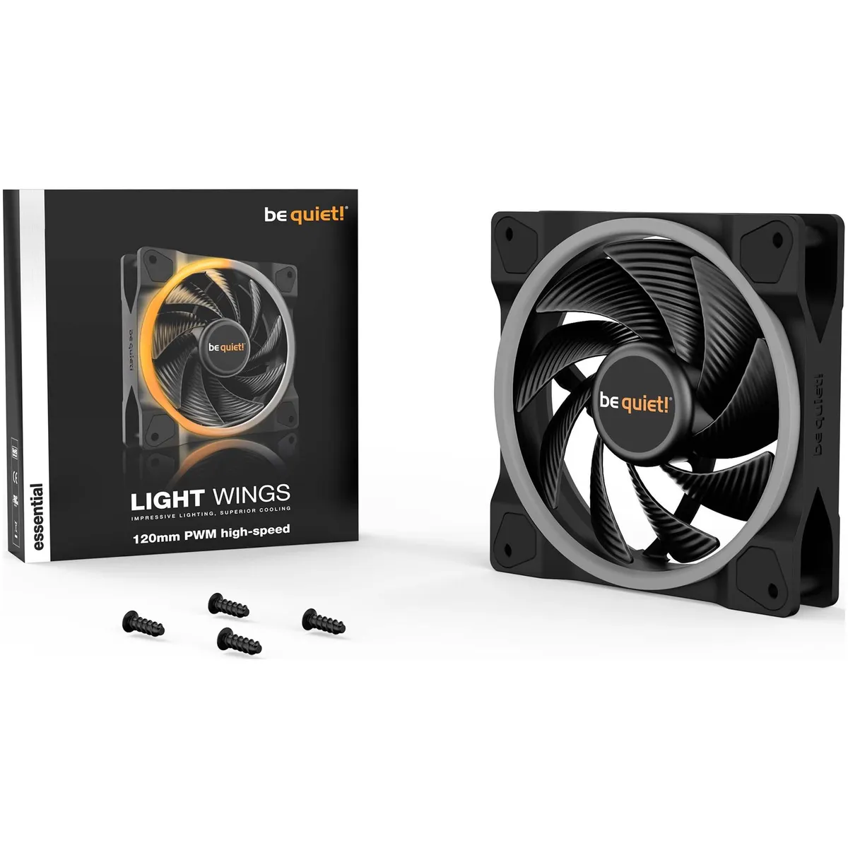 Вентилятор be quiet! Light Wings 120mm PWM High-Speed Black (BL073) - мініатюра 4