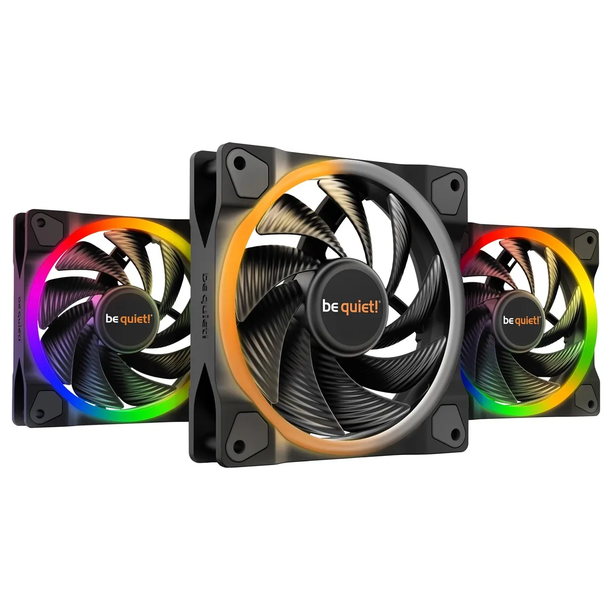 Вентилятор be quiet! Light Wings 120mm PWM High-Speed 3-Pack Black (BL077) - зображення 1