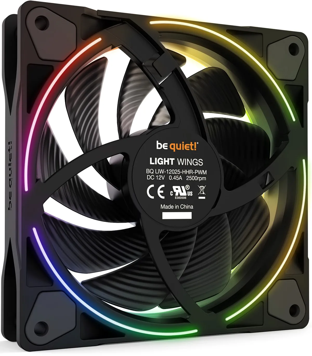 Вентилятор be quiet! Light Wings 120mm PWM High-Speed 3-Pack Black (BL077) - мініатюра 2