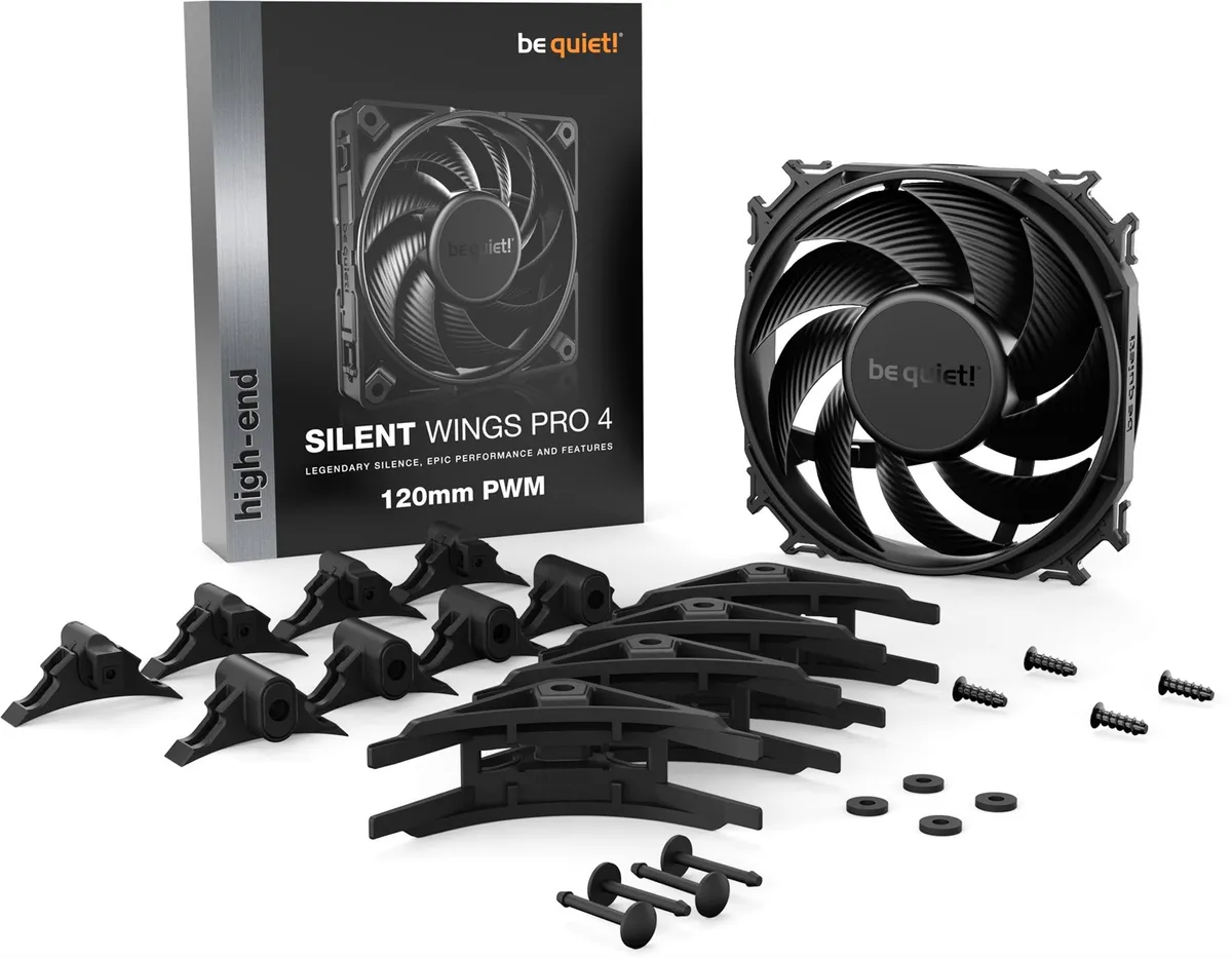 Вентилятор be quiet! Silent Wings Pro 4 120mm PWM Black (BL098) - мініатюра 5