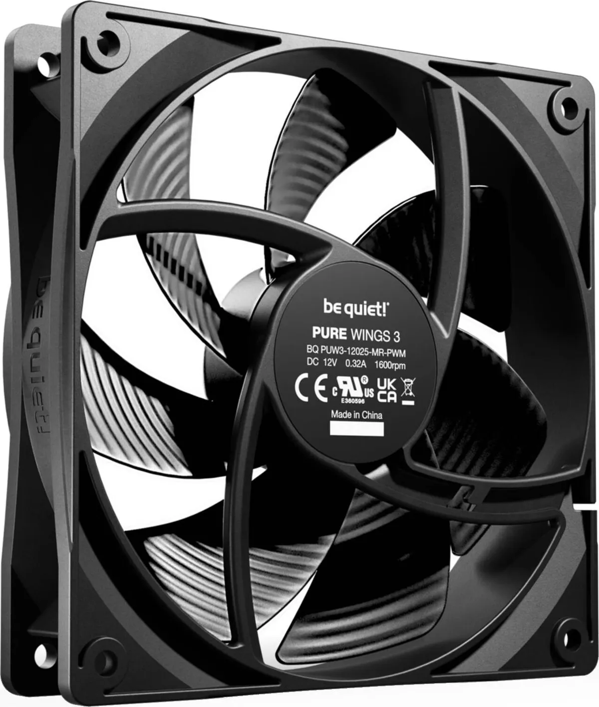 Вентилятор be quiet! Pure Wings 3 120mm PWM Black (BL105) - мініатюра 2