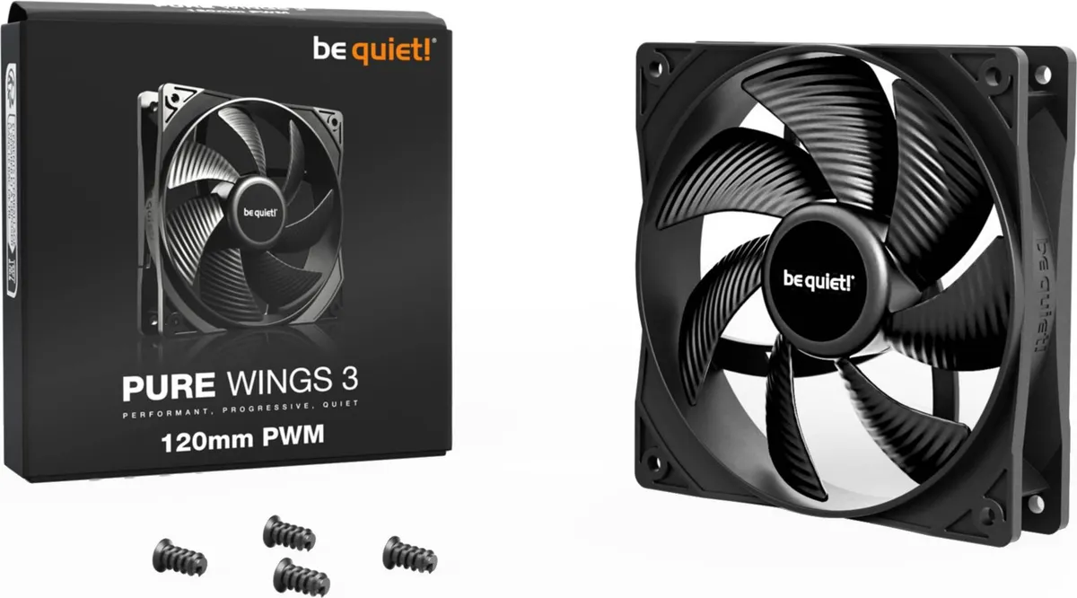 Вентилятор be quiet! Pure Wings 3 120mm PWM Black (BL105) - мініатюра 3