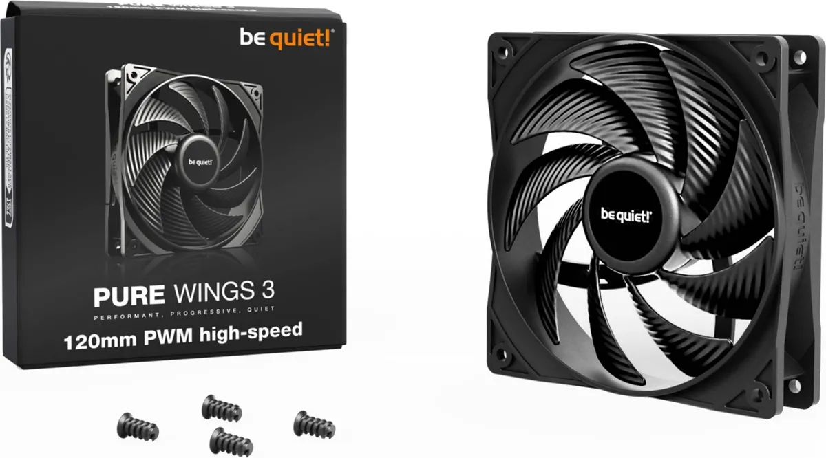 Вентилятор be quiet! Pure Wings 3 120mm PWM High-Speed Black (BL106) - мініатюра 3