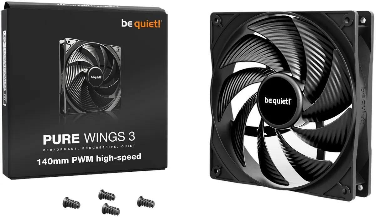 Вентилятор be quiet! Pure Wings 3 140mm PWM High-Speed Black (BL109) - мініатюра 3