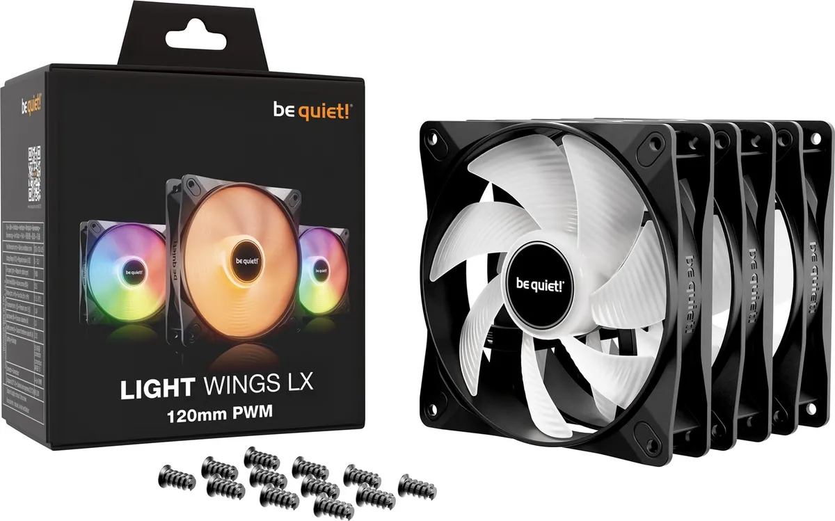 Вентилятор be quiet! Light Wings LX 120mm PWM 3-Pack Black (BL121) - мініатюра 4