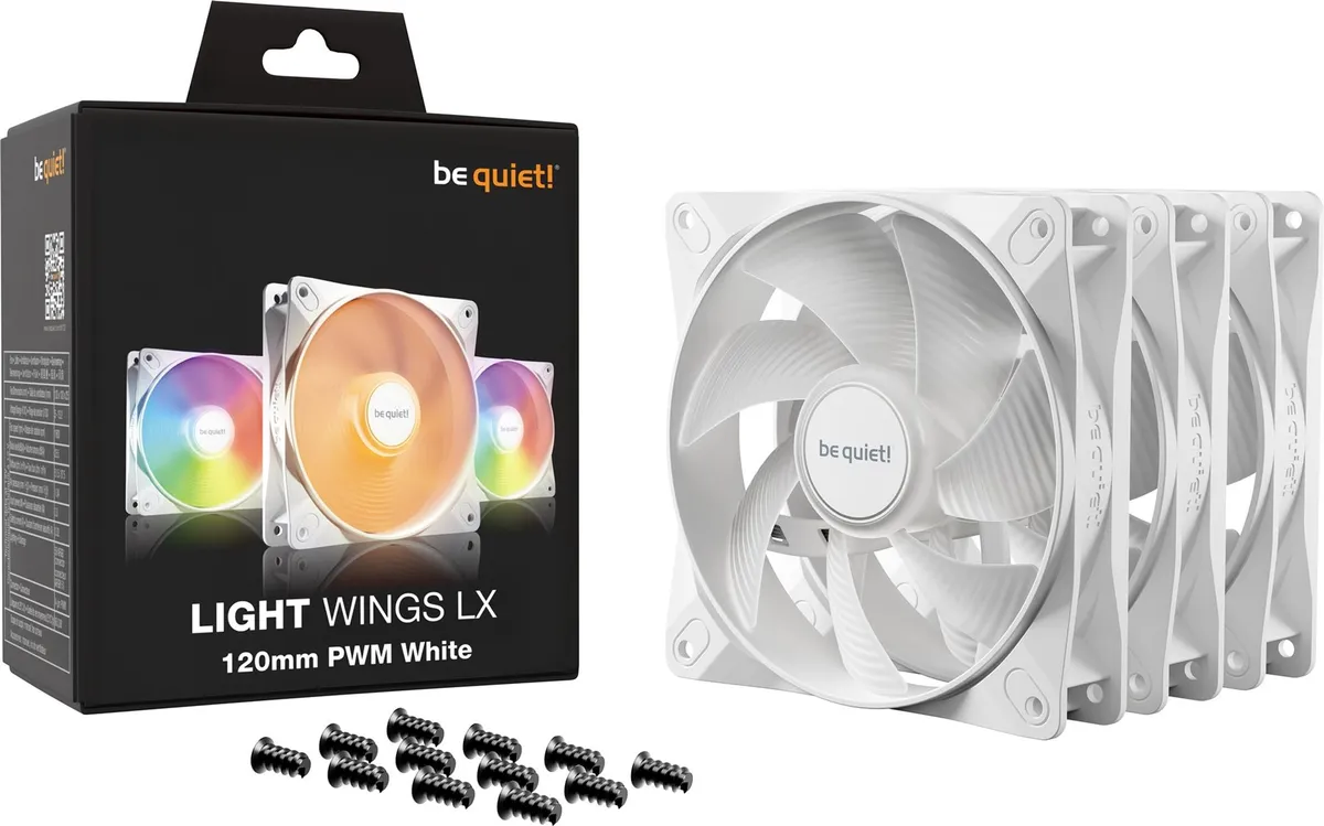 Вентилятор be quiet! Light Wings LX 120mm PWM 3-Pack White (BL122) - мініатюра 4