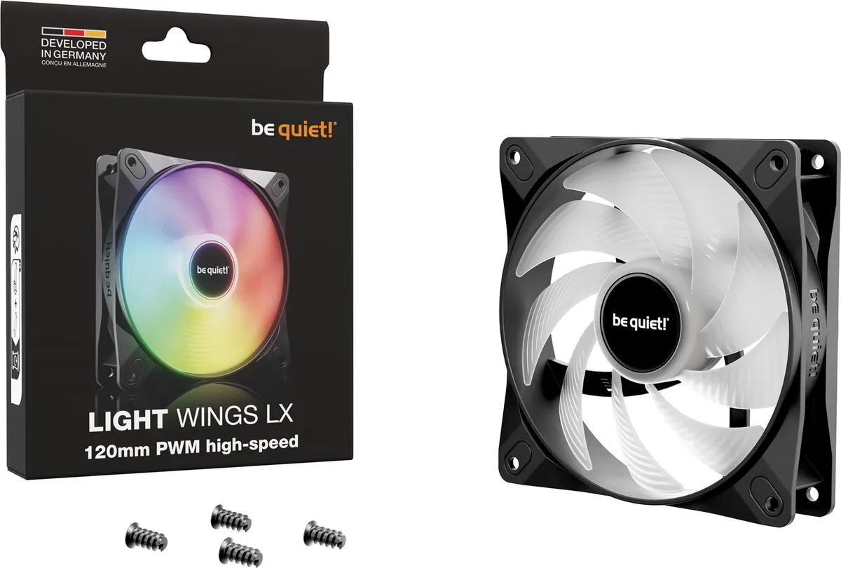Вентилятор be quiet! Light Wings LX 120mm PWM High-Speed Black (BL123) - мініатюра 3