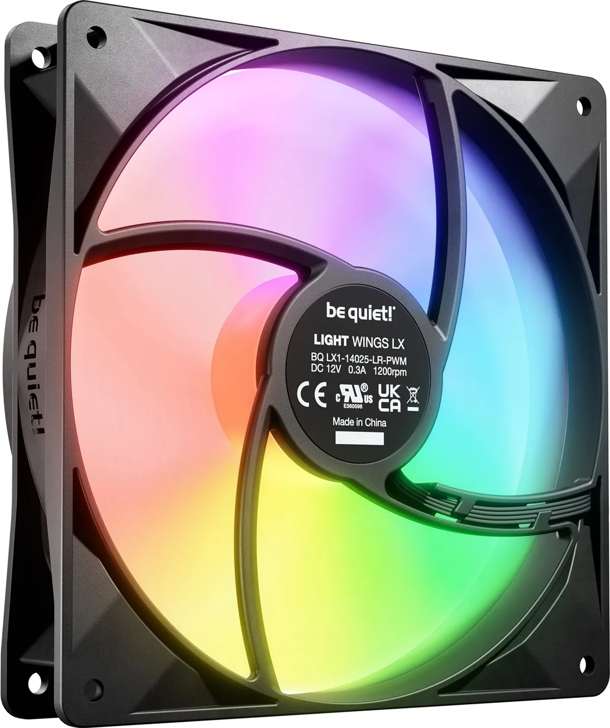 Вентилятор be quiet! Light Wings LX 140mm PWM 3-Pack Black (BL127) - мініатюра 2