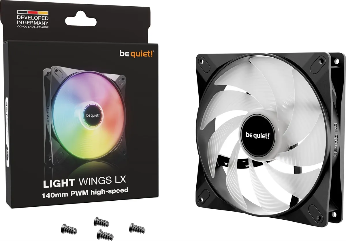 Вентилятор be quiet! Light Wings LX 140mm PWM High-Speed Black (BL129) - мініатюра 3