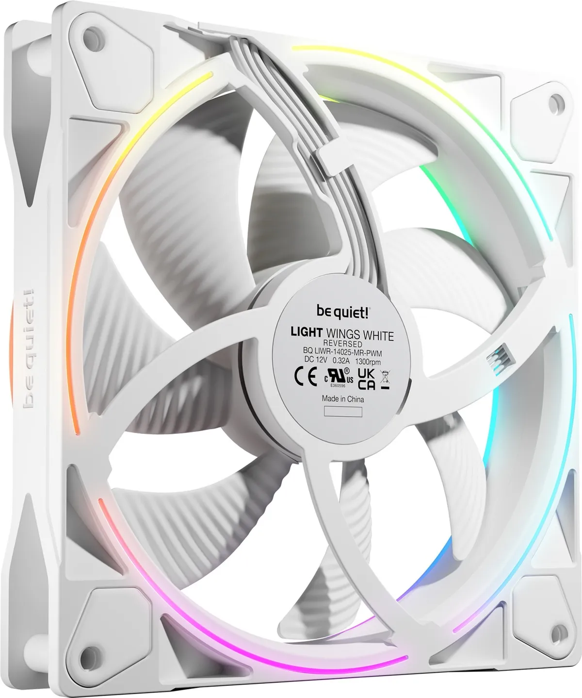 Вентилятор be quiet! Light Wings 140mm PWM Reverse White (BL135) - мініатюра 2