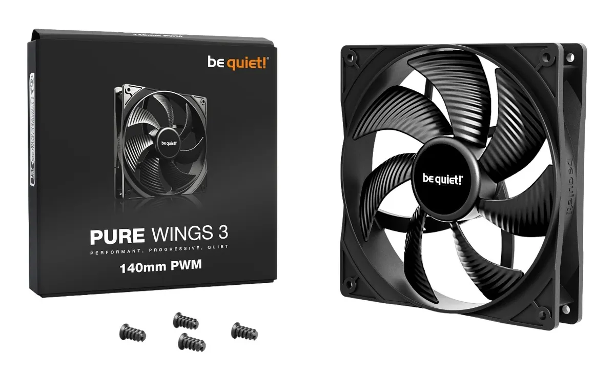 Вентилятор be quiet! Pure Wings 3 140mm PWM Black (BL108) - мініатюра 3