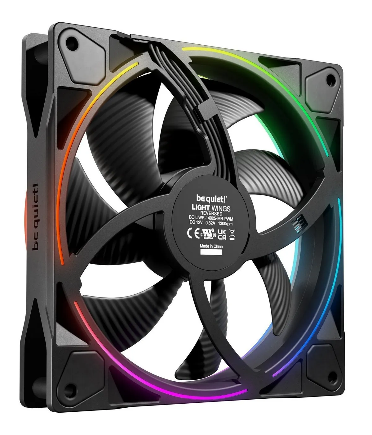 Вентилятор be quiet! Light Wings 140mm PWM Reverse Black (BL134) - мініатюра 2