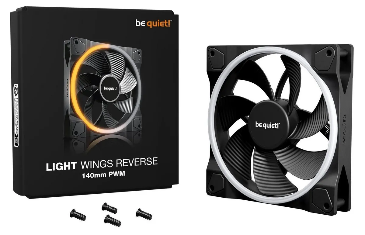 Вентилятор be quiet! Light Wings 140mm PWM Reverse Black (BL134) - мініатюра 4