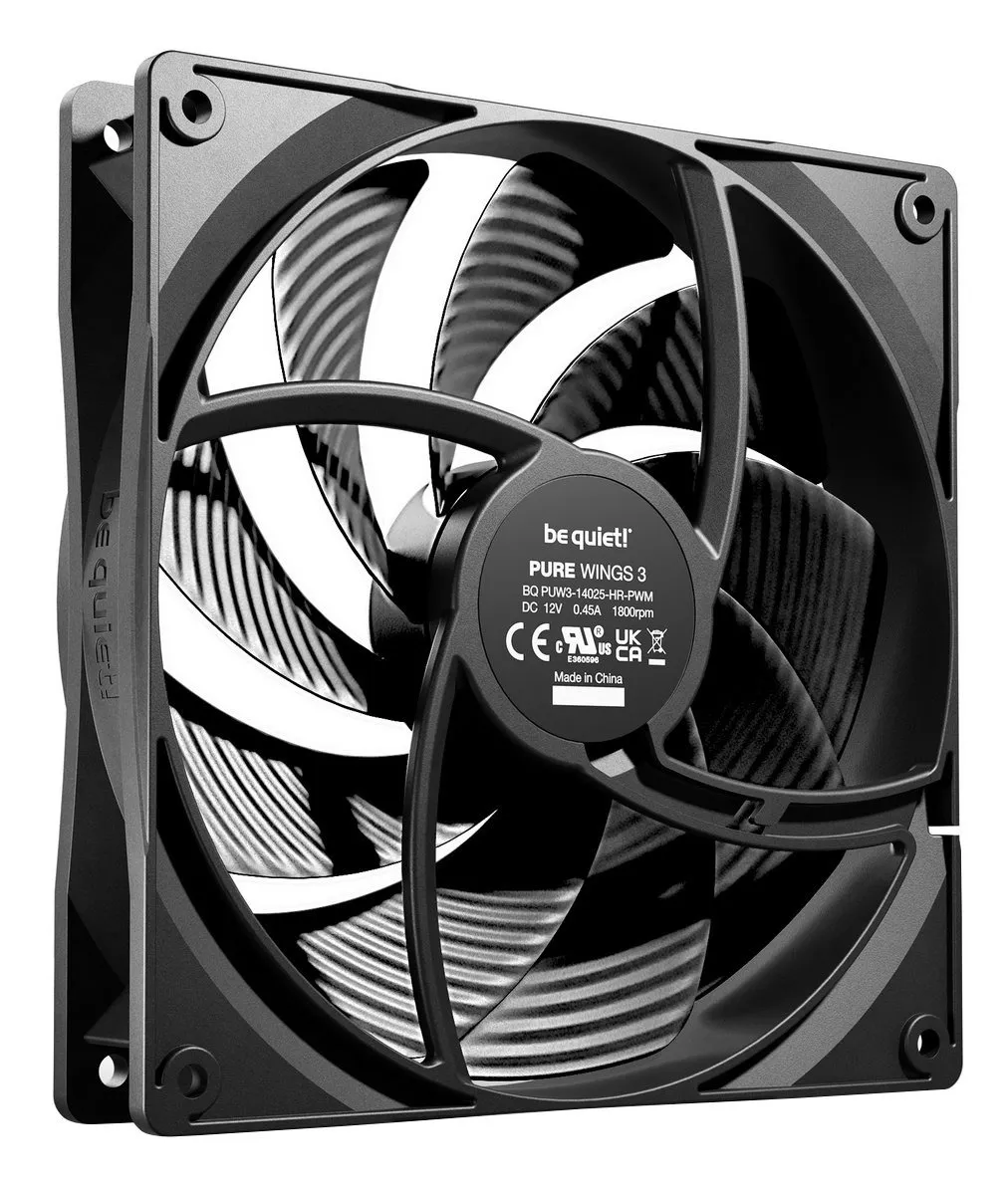 Вентилятор be quiet! Pure Wings 3 140mm PWM High-Speed 3-Pack Black (BL138) - мініатюра 2