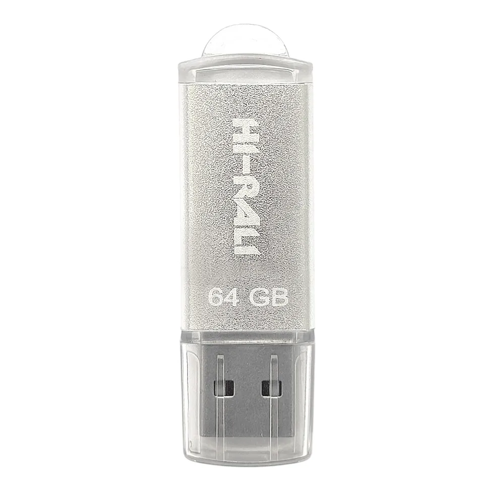 Флеш-накопичувач USB 64GB Hi-Rali Rocket Series Silver (HI-64GBVCSL) - зображення 1