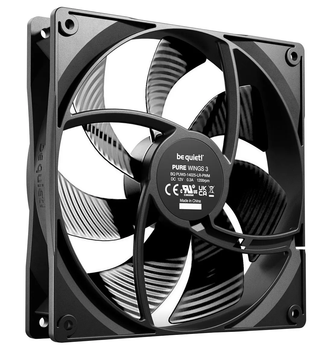Вентилятор be quiet! Pure Wings 3 140mm PWM 3-Pack Black (BL139) - мініатюра 3