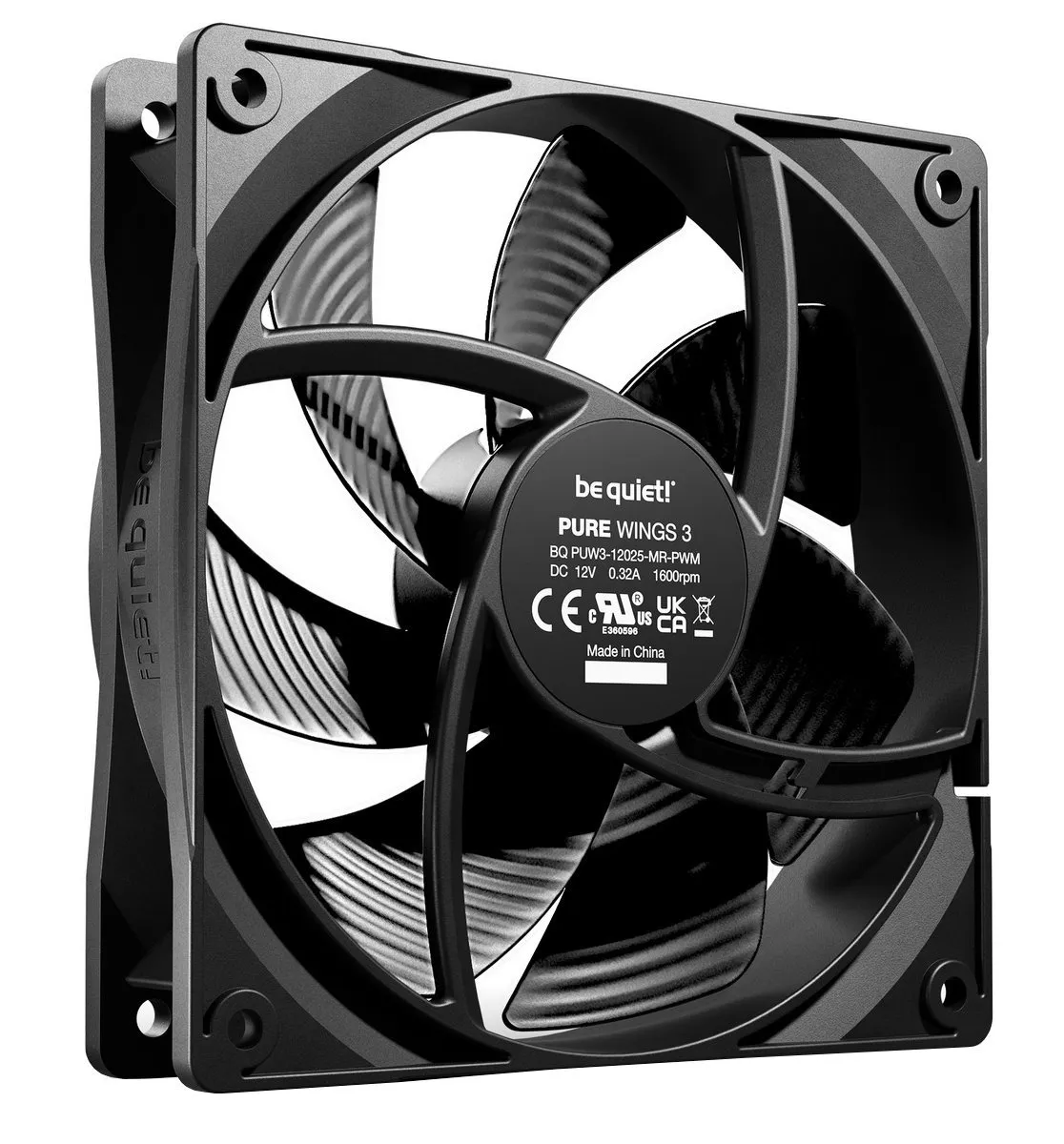 Вентилятор be quiet! Pure Wings 3 120mm PWM 3-Pack Black (BL141) - мініатюра 2