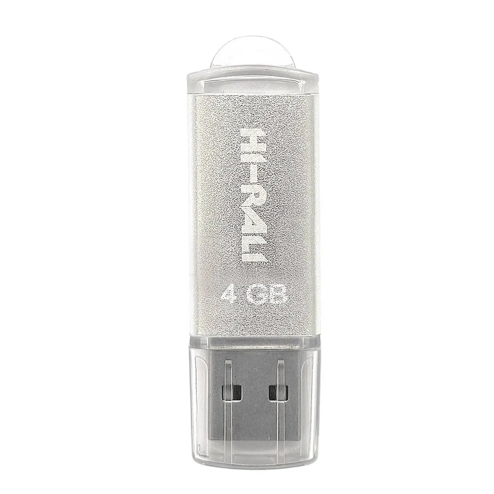 Флеш-накопичувач USB 4GB Hi-Rali Rocket Series Silver (HI-4GBVCSL) - зображення 1